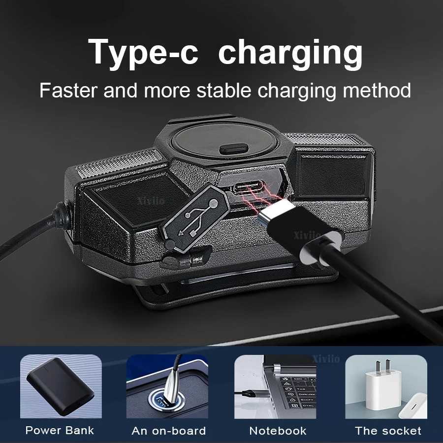 2026 High Power Headlamp 1200W LED Sensor Head Torch 18650 Rechargeable Long Range Headlight Fishing Camping Head Lantern H260307