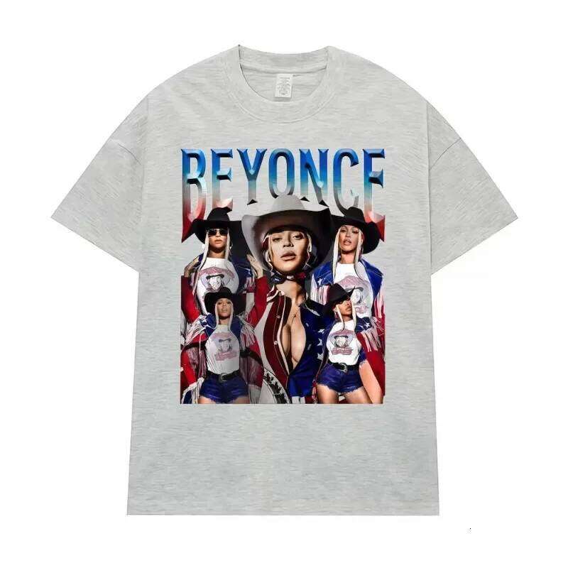 Cowboy Carter Beyonce Vintage Graphic T Shirt Women Fashion Hip Hop Streetwear T-shirts Casual T-shirt XJ260306 XJ260306