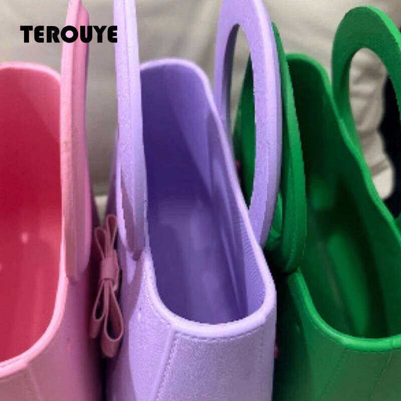 Waterproof Beach Bag Leisure DIY Colorful Fashion Sandproof Anti-Slip Handle EVA Handbags Travel Toiletry Storage Bags TEROUYE