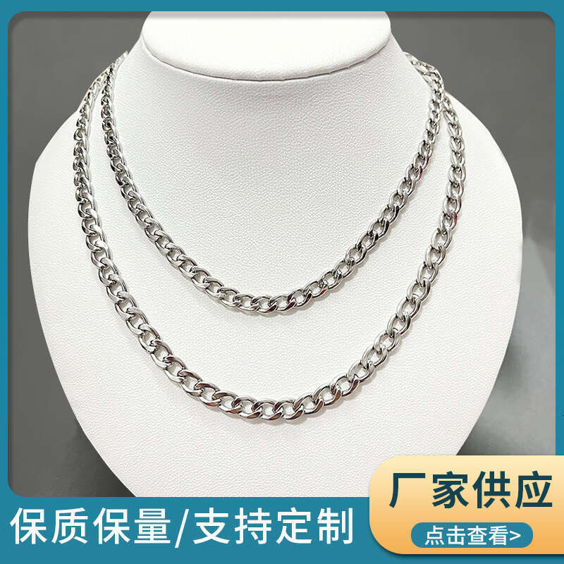 NK Necklace Cuban Chain, Bold Jewelry Necklace, High-Quality Personalized Accessories for Hip-Hop Trendsetters, Steel