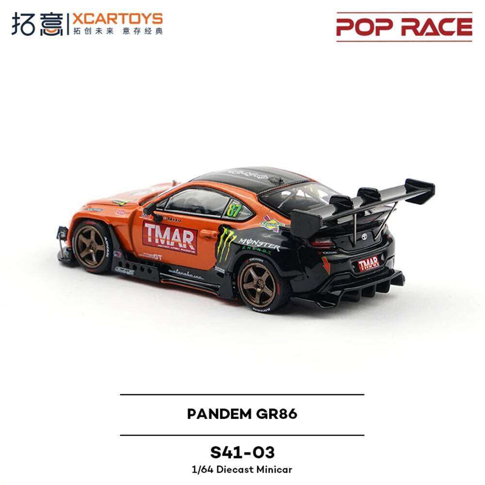 POPRACE 1:64 Scale High Quality Simulation Supercar PANDEM GR 86 Racing Model Alloy Car Collection Ornaments Birthday Gift Z260306