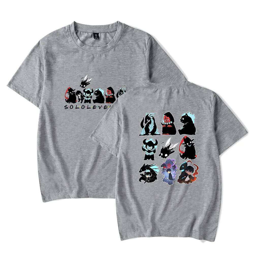 Solo Leveling Tee Merch T-shirts Cosplay Women Men Fashion Casual Crewneck Short Sleeve Streetwear T-shirt Gift Clothing New XJ260306 XJ260306