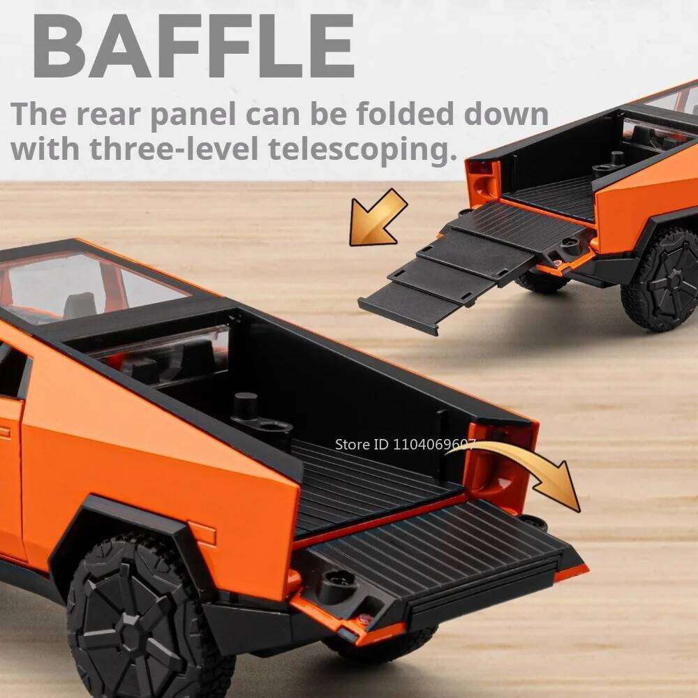 1:32 Pickup Truck Alloy RV Model Diecast Toys Car Doors Opened with Sound Light Pull Back Miniature Vehice Simulation Decoration Z260306