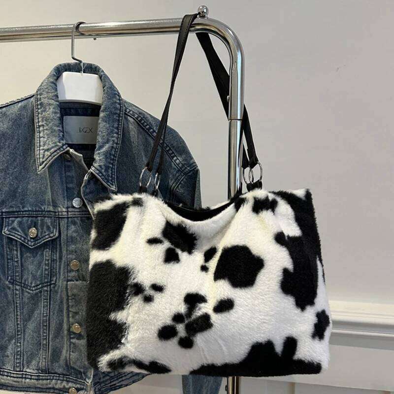 Stylish Women Shoulder Autumn Winter Zebra Stripes Cow Pattern Underarm Bag Fashion Shopping Travel Handbags XJ260306