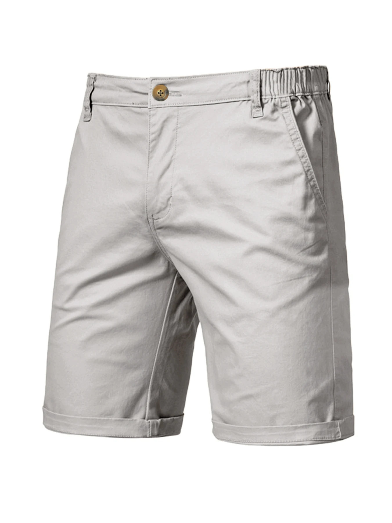2025 Mens Casual Suit Shorts Summer Business Casual Knee Pants Classic Khaki American Style Streetwear Golf Shorts Beige 260307