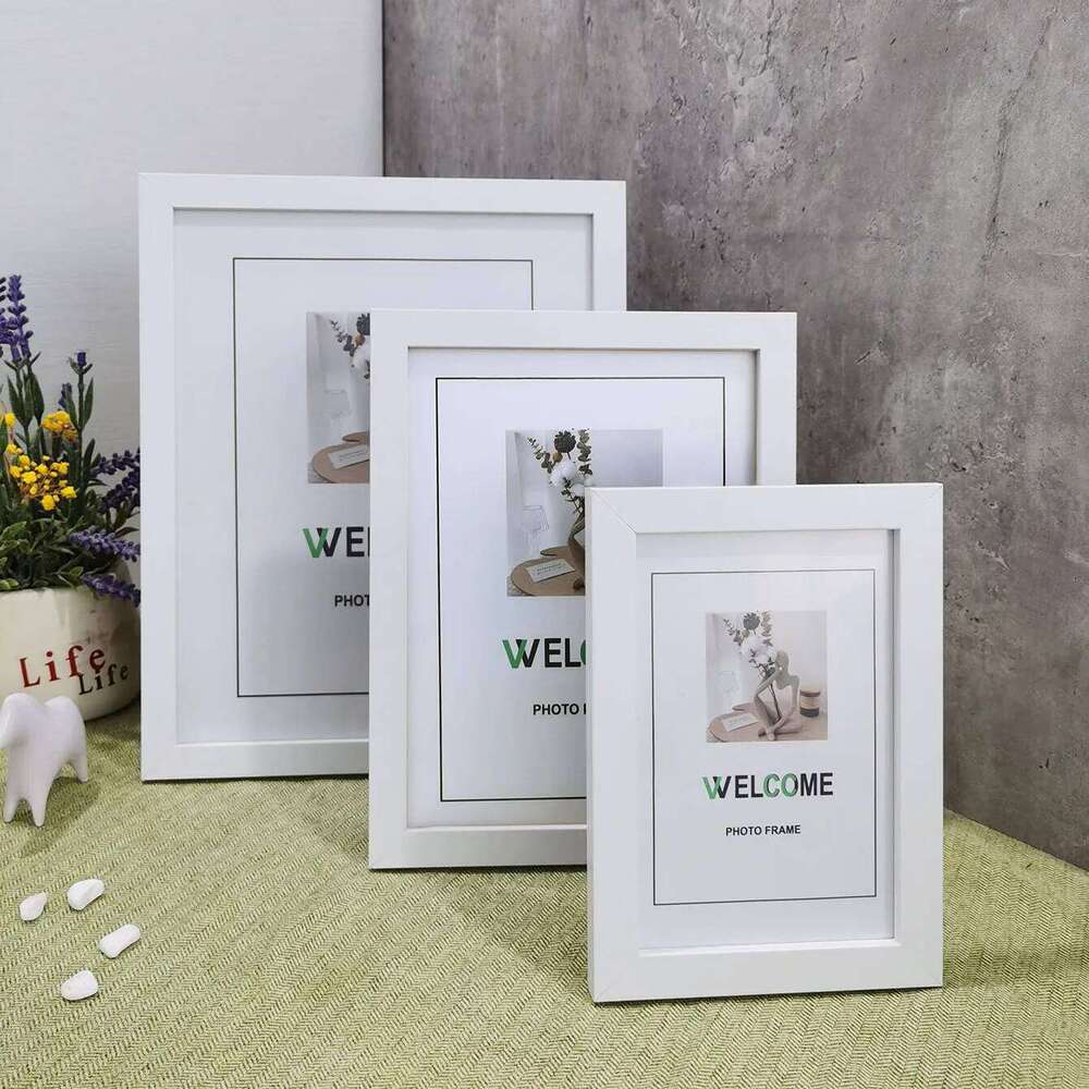 Wood Photo Picture Frame 10x15cm/15x20cm/20x25cm/A4 - Desk or Wall Hanging, Commemorative Gift, Home Decor H260306