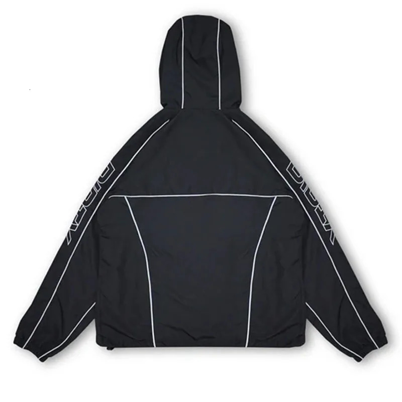 Men Women Fashion Streetwear Black Sports Hoodies Harajuku Autumn Winter Y2K Casual Loose Embroidered Ziper Tops Casual Pants 260304