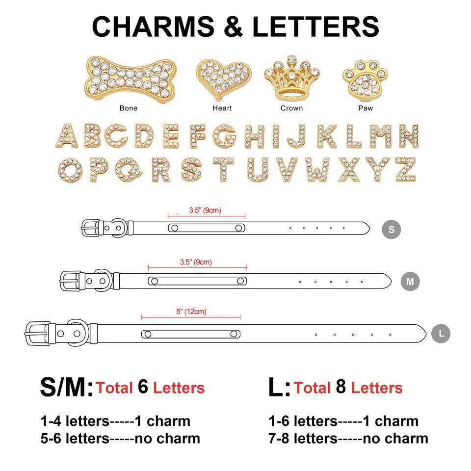 Customized Leather Dog Collar DIY Personalized Small Medium Dogs Chihuahua Pitbull Necklace Free Name Charms Pet Accessories 26Y0301