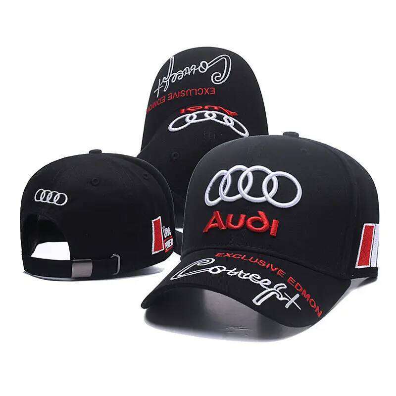 2025 New Audi Fashion Baseball Embroidered Outdoor Mountaineering Cotton Sunscreen Duck Tongue Hat Y260304