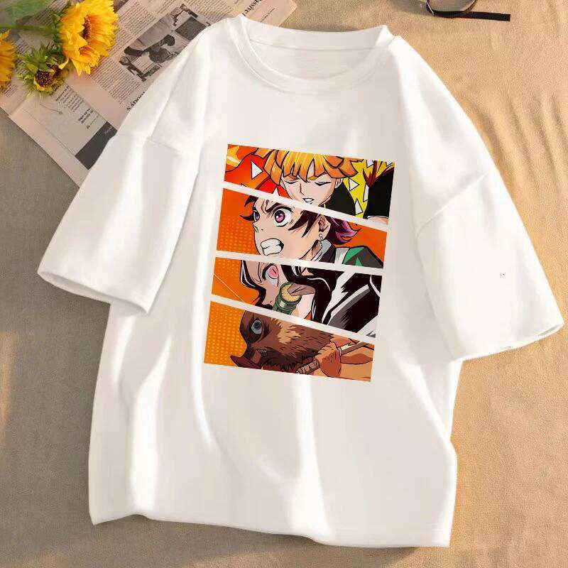 New Demon Slayer T-Shirt Kimetsu No Yaiba Unisex Graphic Tee Summer Short Sleeve Casual Cartoon Top Streetwear Anime Gift XJ260306 XJ260306