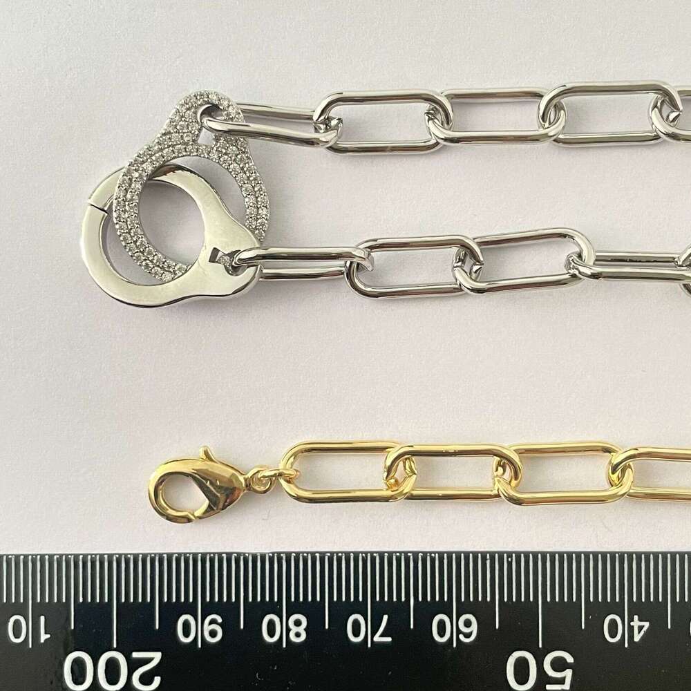 Interlocking Cuban Hip-Hop Niche Design High-End Thick Chain Bracelet European and American Cross-Border Heavy Craft Hand Jewelry