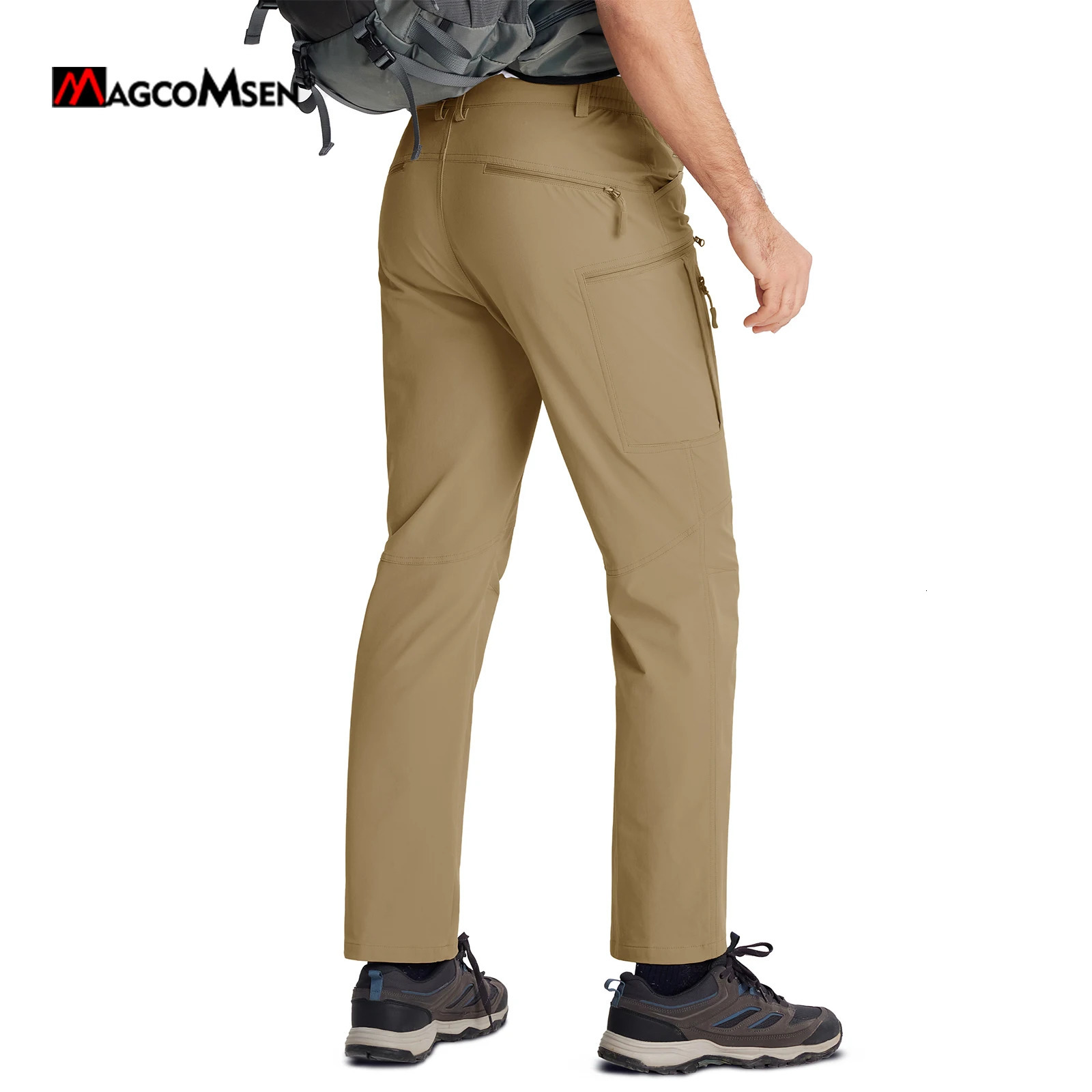 MAGCOMSEN Lightweight Hiking Pant Men Summer Cargo Pants Quick-Dry Nylon Waterproof Outdoor Fishing Casual Trouser 260304