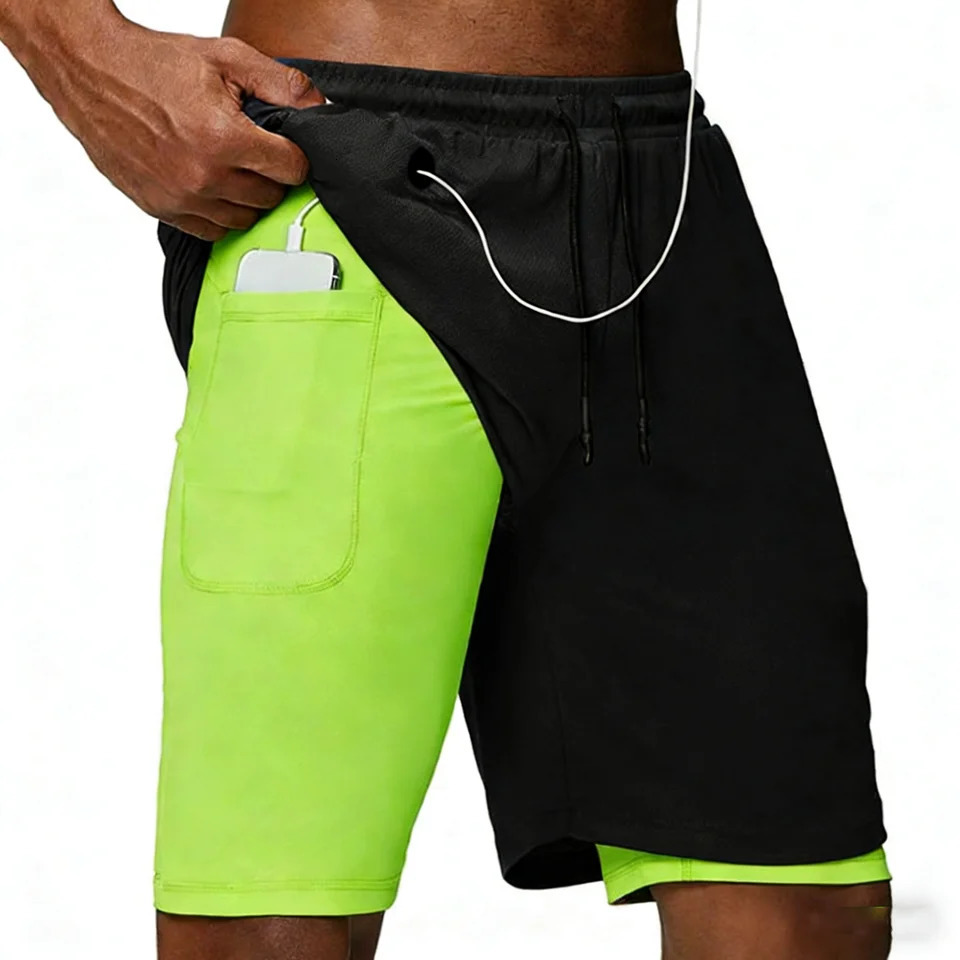 Casual Shorts Men Summer Sportswear Doubledeck Male Gyms Fitness Homme Tracksuit Clothing Black Fashion Short Pants 260306