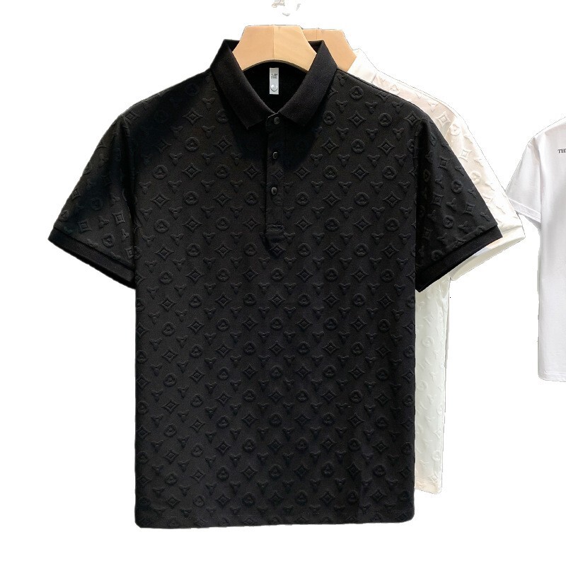 Luxury Brand Designer Clothes Internet Celebrity Hot-Selling Half-Sleeve Men's T-Shirt European Style Niche High-End Trendy Brand Light Luxury Me