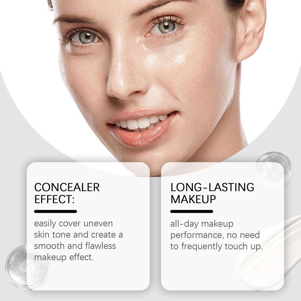 Color Changing Hyaluronic Acid Waterproof Oil Control High Coverage Makeup Base Magic Covering Foundation Liquid 30ml 26L0306