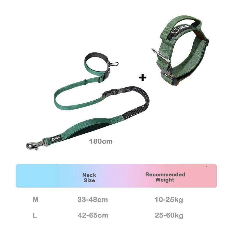 2026 New Heavy Duty Dog Leash Set For Medium Large Dogs Anti-Pull Explosion-Proof Tactical Pet Training Collar Bamubi