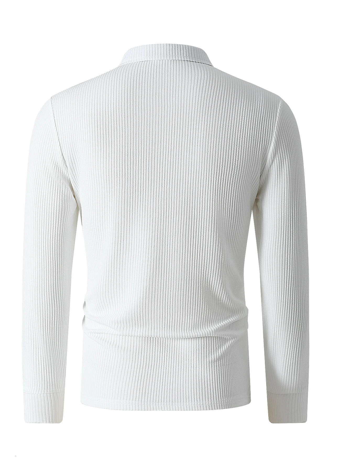 Light y Business Mature Casual Men Sports Retro Style Striped Fashion Outdoor Long Sleeve POLO Shirt 260302