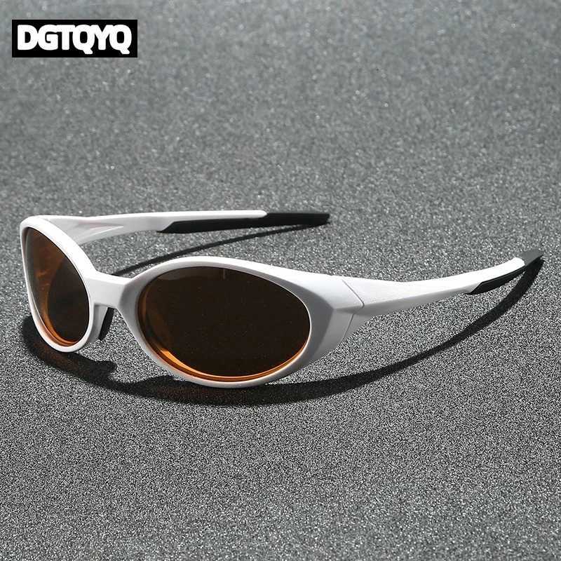 DGTQYQ 2026 Outdoor Sports Polarized Sunglasses Women Men Unisex Oval Glasses Reflective Mirrored Lens Color Patchwork Shades S260304