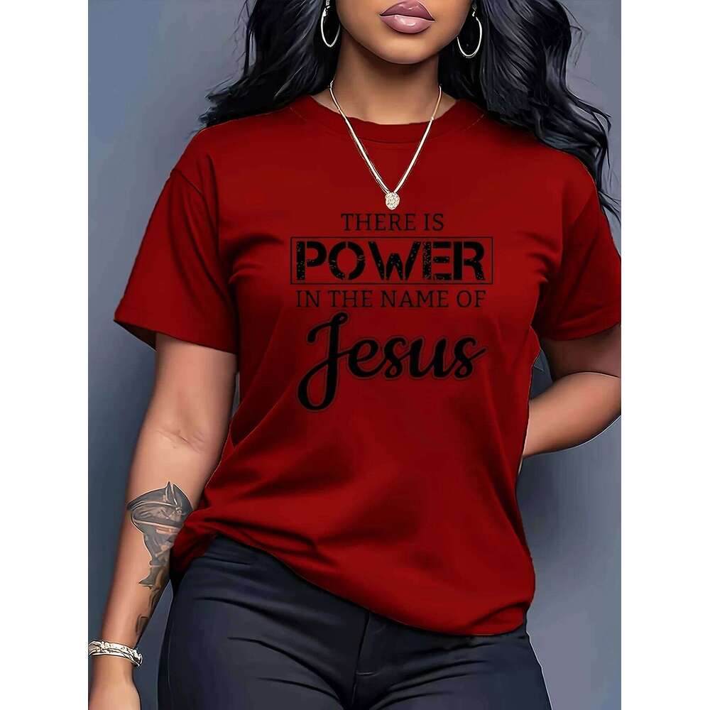 Fashionable Letter Cartoon Print Women'S Round Neck T-shirt Simple Design Comfortable And Breathable Suitable For Daily Leisure XJ260306 XJ260306