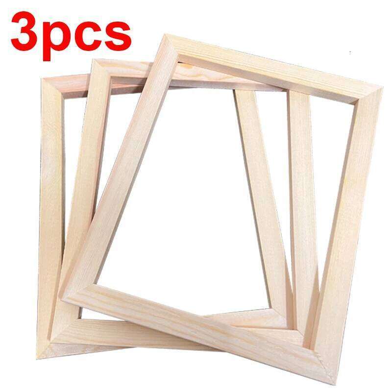 3pcs Wooden Pictures For Canvas Diamond Painting Large Size Picture and Poster Wall Frame Pine Composite Decor H260306