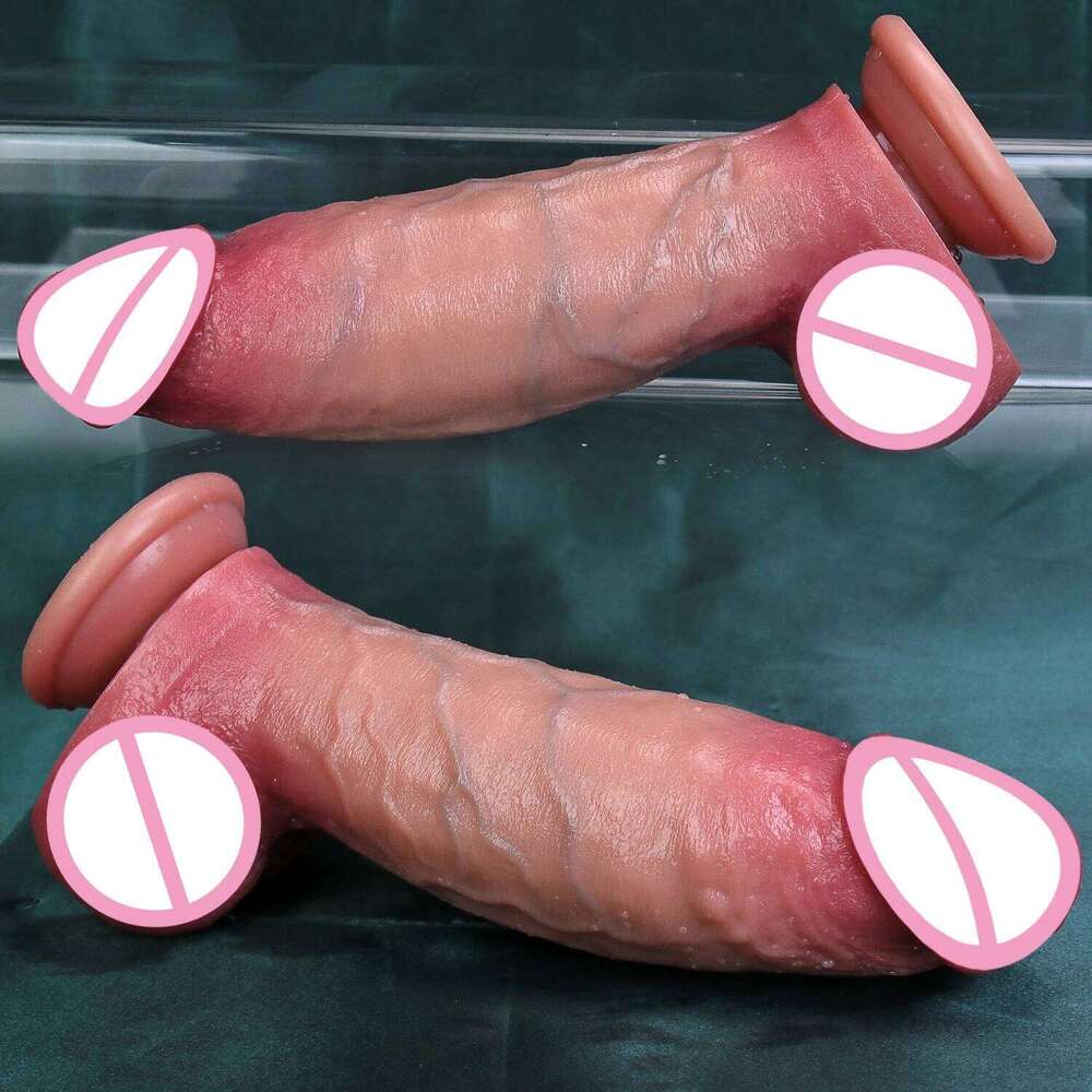 Realistic Veins Soft Silicone Thick Dildo Artificial Penis Male Genitals Masturbation Suction Cup Dick Man Woman Anal Sex Toy 26H0307