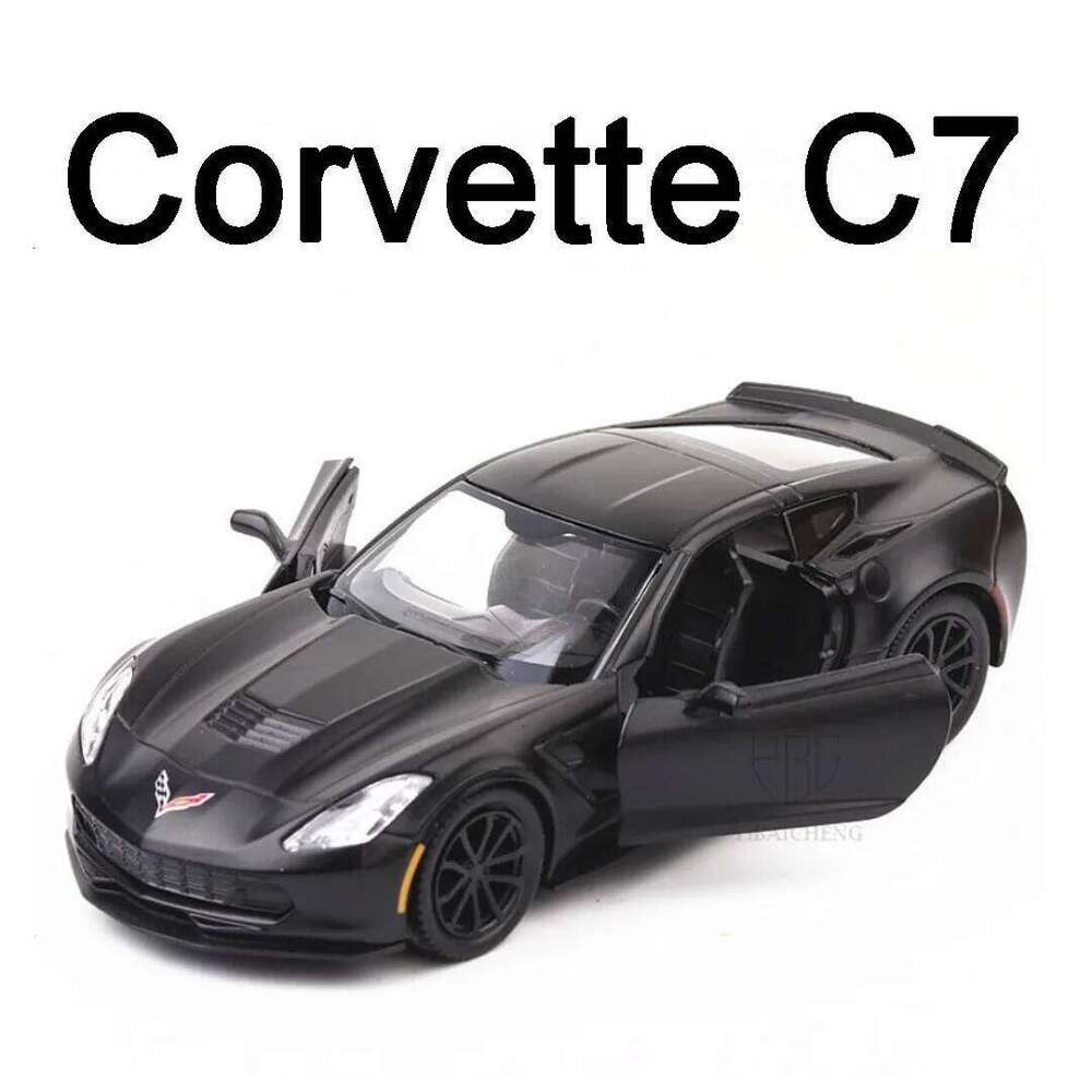 1/36 Scale Moeles Chevrolet Corvette C7 Alloy Diecast Model Toys For Boy Gifts Metal Car Models With Pull Back Vehicles Z260307