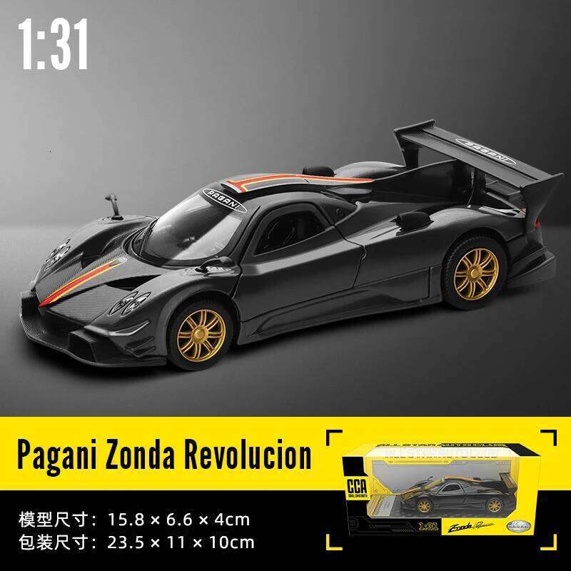 CCA 1:31 Pagani Zonda Revolution simulation alloy die-casting display bottom car model seat set collection gift Z260306