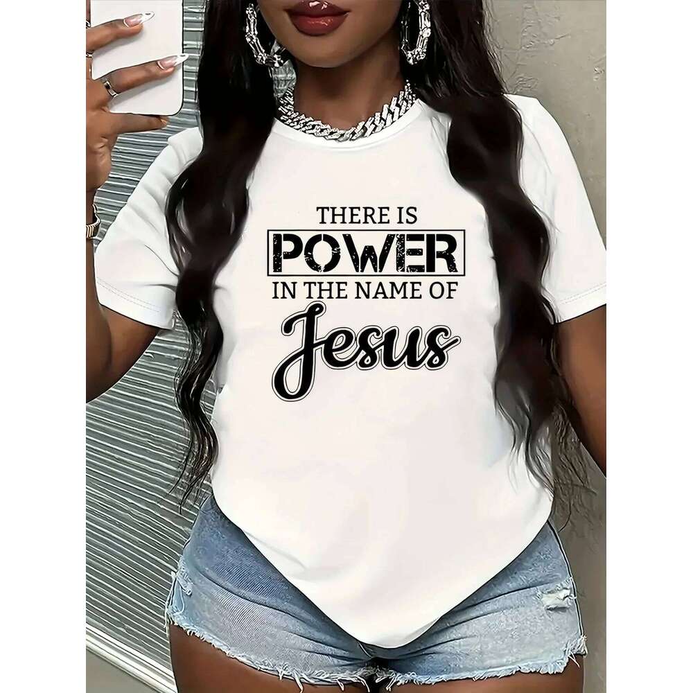 Fashionable Letter Cartoon Print Women'S Round Neck T-shirt Simple Design Comfortable And Breathable Suitable For Daily Leisure XJ260306 XJ260306