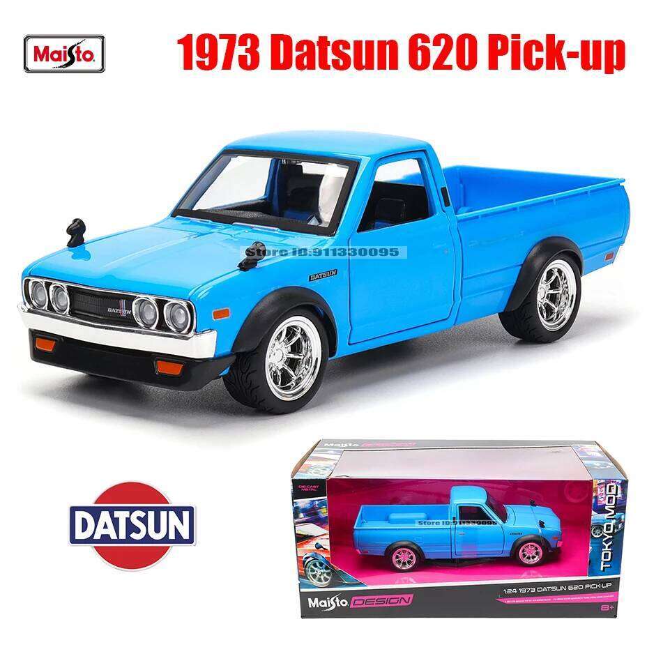 Maisto 1:24 Tokyo MOD Nissan 1973 Datsun 620 Pick-up alloy car model handicraft decoration collection toy tool gift die-casting Z260306