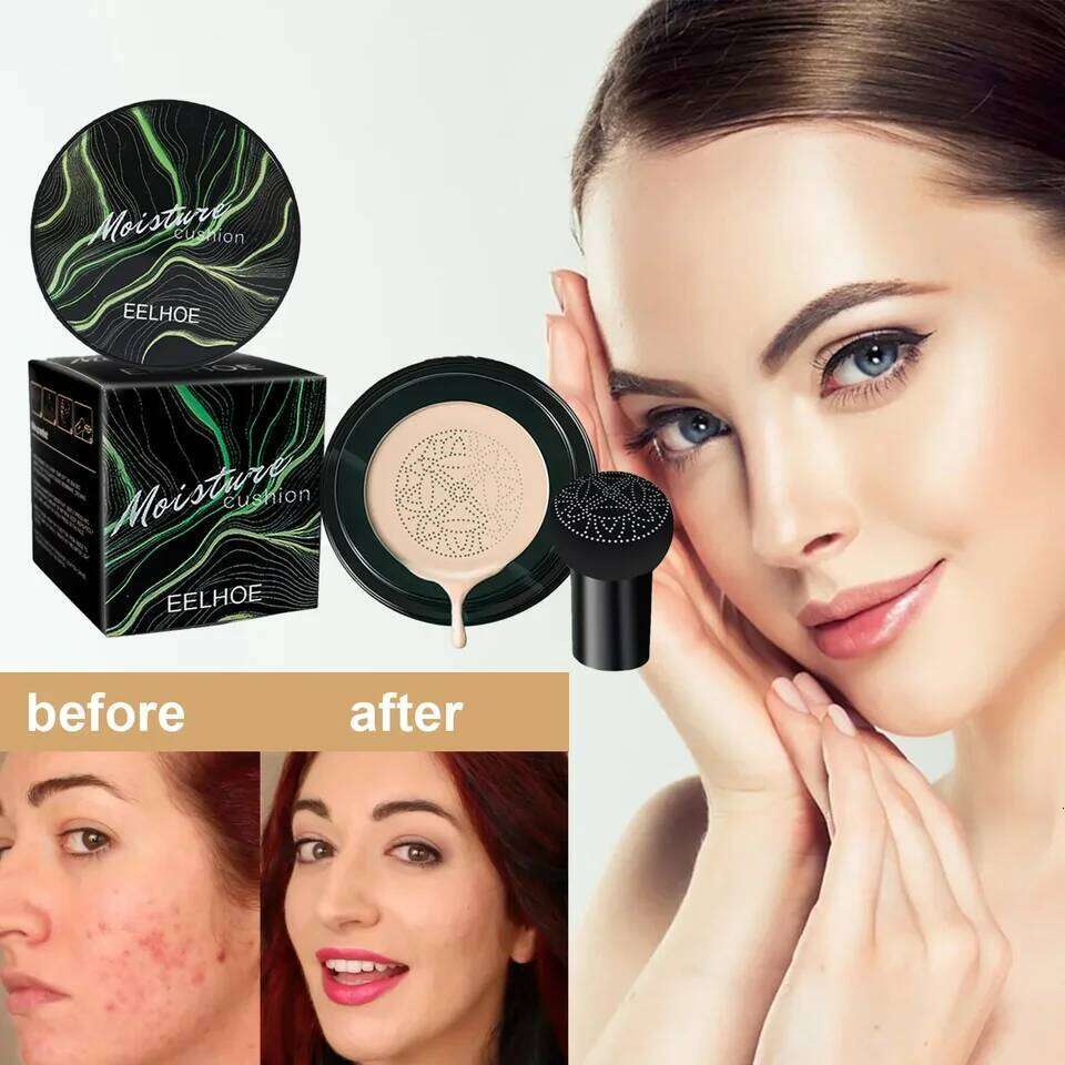 Magic Mushroom Head Air Cushion CC Cream Face Concealer Moisturizing Waterproof Foundation Base Makeup Cosmetics 26L0306