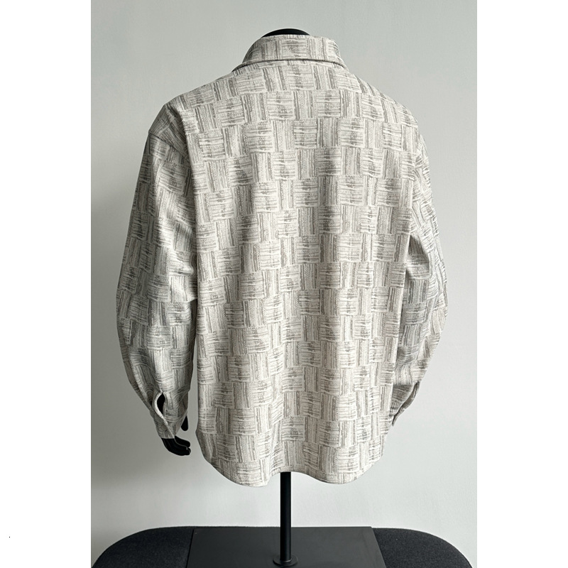 Luxury Brand Designer Clothes American Plaid Tie-Dye Corduroy Long Sleeve Shirt Men's High-End Trendy Loose Jacket Spring Casual Shirt