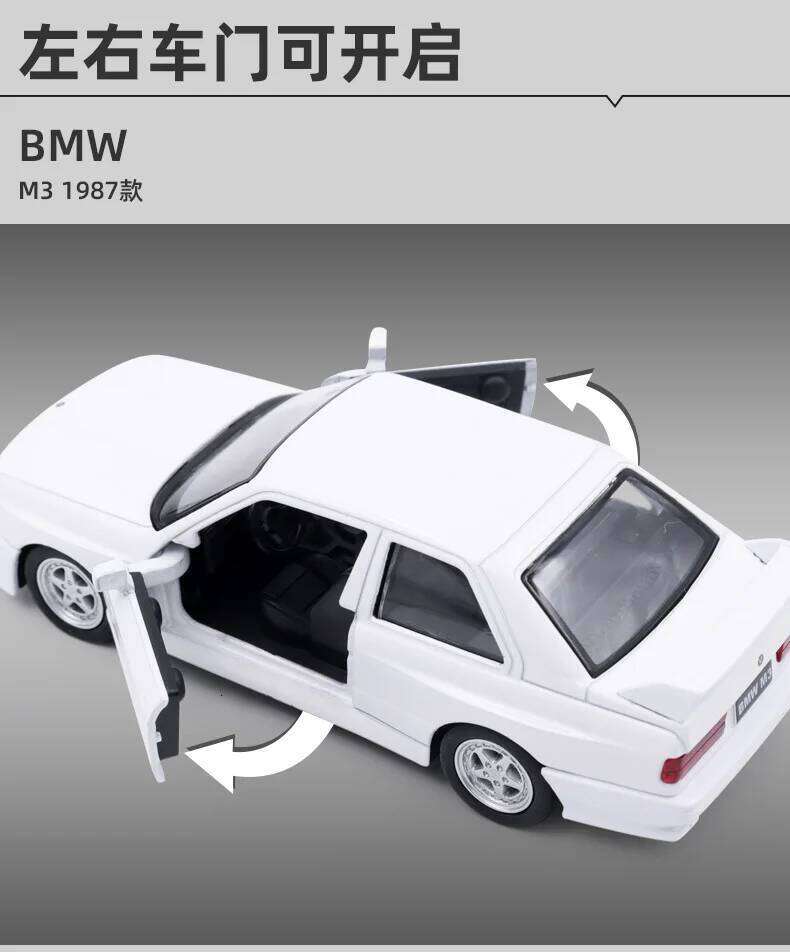 1:36 BMW M3 E30 1987 Porsche 911 Turbo Audi Quattro Metal Alloy Diecasts & Toy Vehicles Model Car For Children Z260307