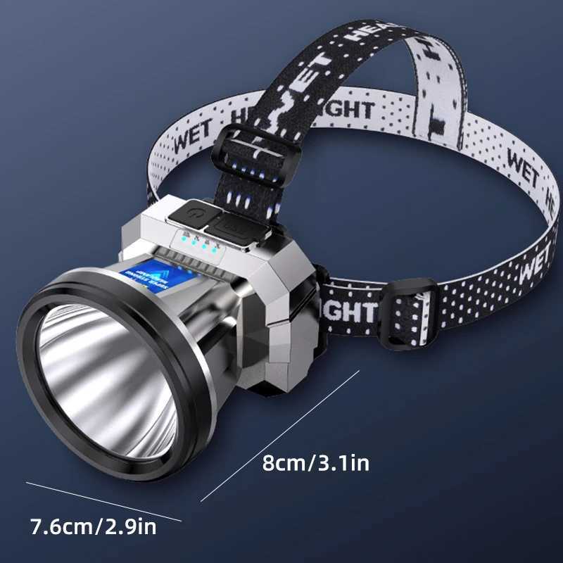 Powerful LED Headlamp TYPE-C Rechargeable Headlights Night Working Emergency Light Outdoor Camping Head Flashlight Fishing Lamp H260307