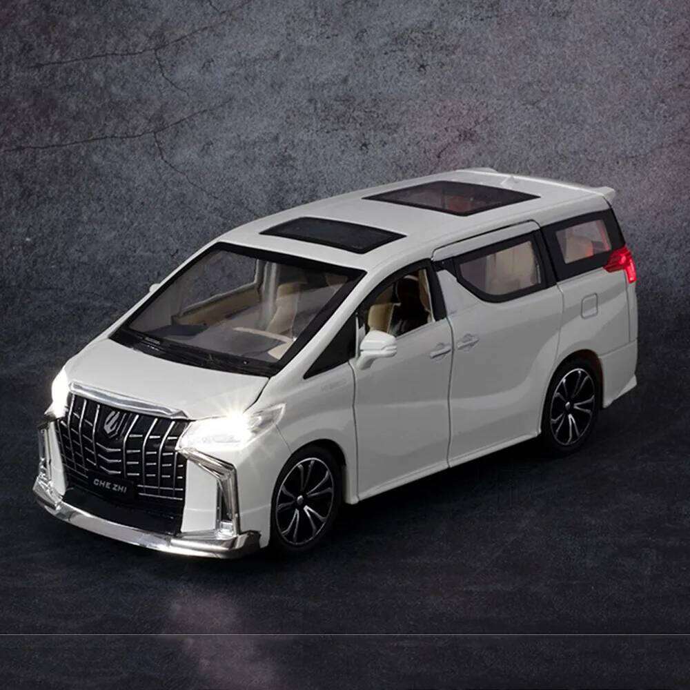 1/24 Scale Alphard Alloy Diecast Car Model Toys Simulation Metal Business MPV Vehicles Models Sound and Light Toy Children Gifts Z260307