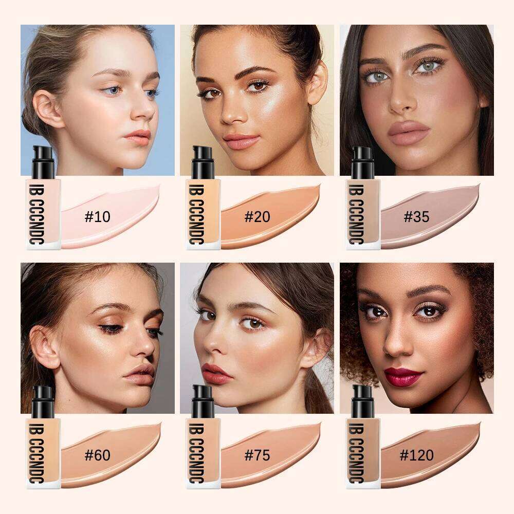 Liquid Concealer Face Naturally Matte Oil-Control Waterproof Foundation 30Ml 6 Colors Optional Cosmetic 26L0306