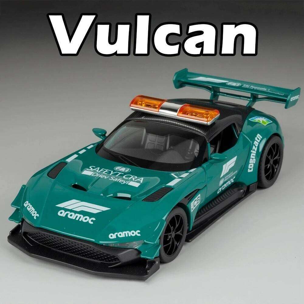 1:32 Scale Vulcan Alloy Diecast Toys Miniature Models with Sound Light Pull Back Doors Opened Sports Cars Popular Ornaments Z260306