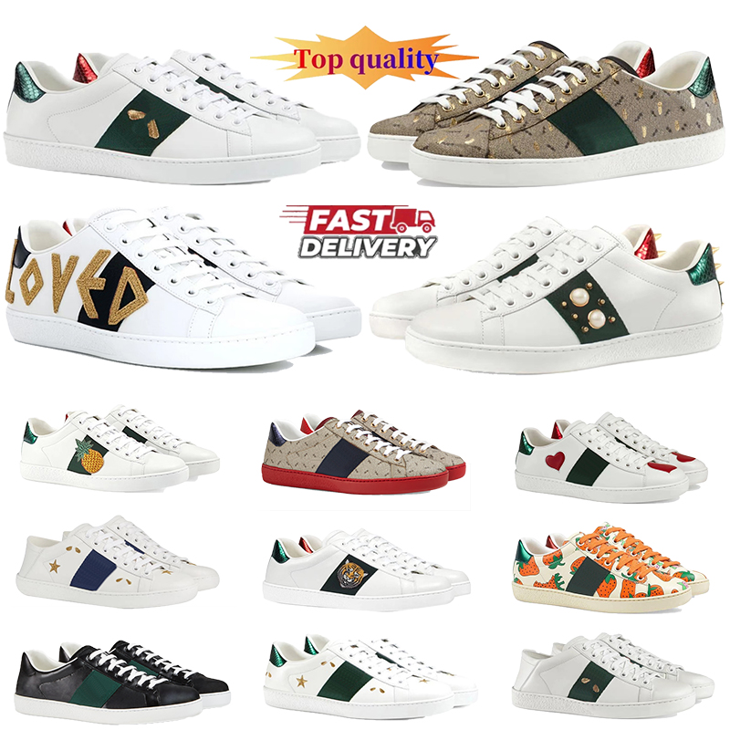 Designer shoes bee ace sneakers womens bees embroidered platform shoe stars snake Printed beige canvas Classic Luxury men women low Casual luxury leather Trainers