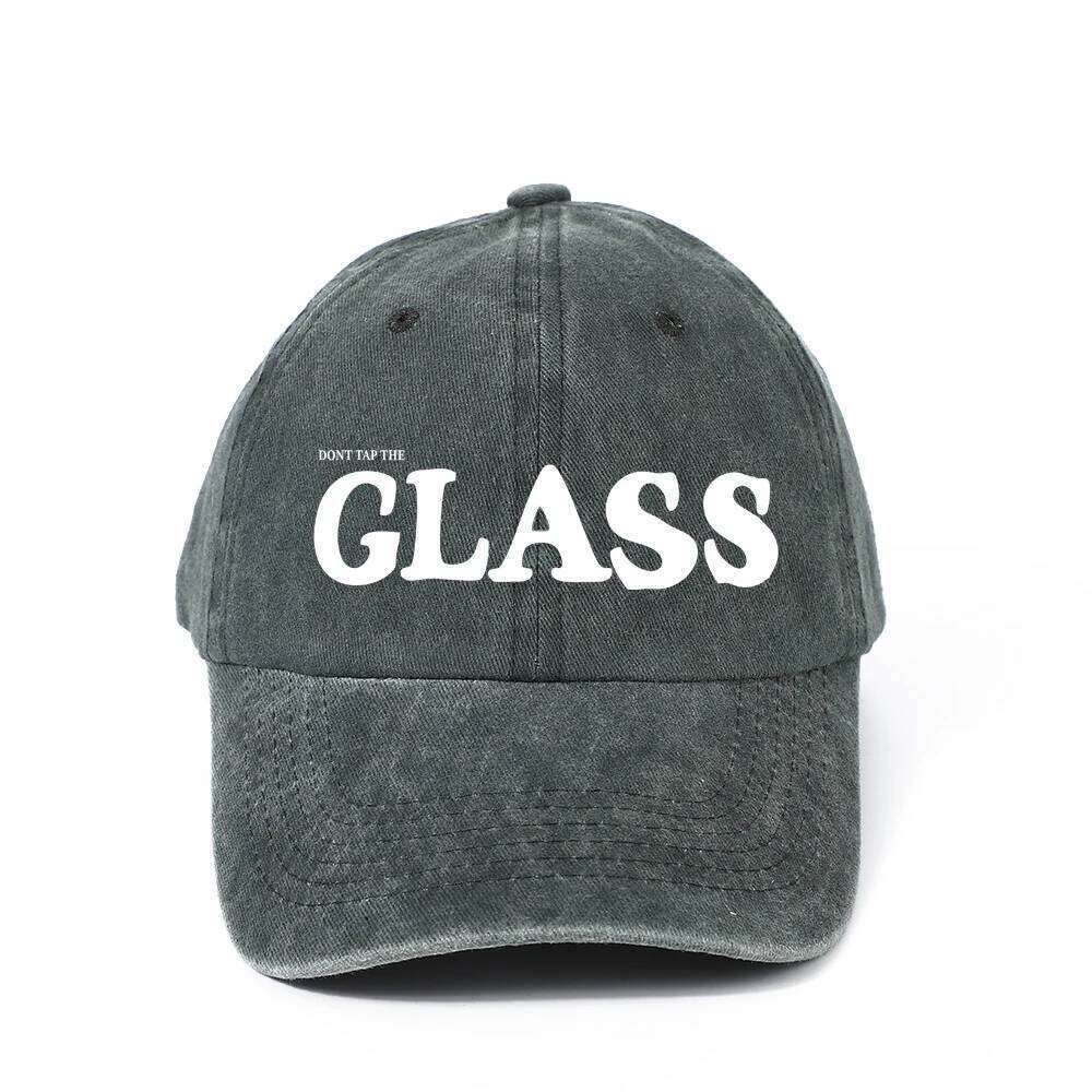 Ladies' Retro Baseball DON'S T TAP THE GLASS Printed Fashion Trend Hip Hop Soft Top Men's Hat Y260304