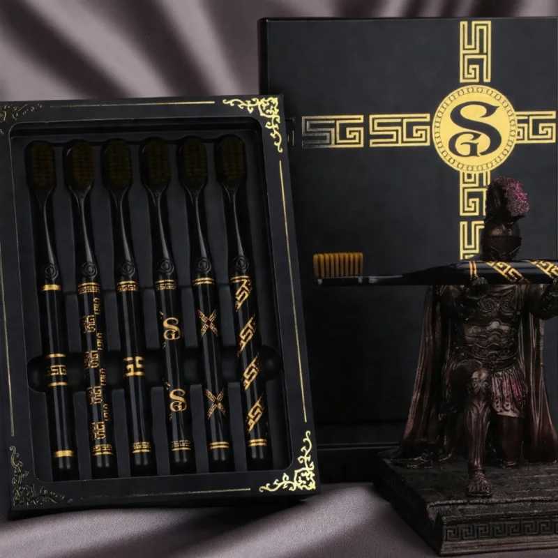 6 in a box High quality soft luxury bristle toothbrush with high-quality soft bristles for home use for couples andT260307