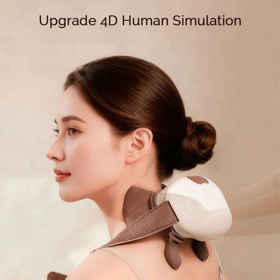 4D Hand Shaped Kneading And Massager Portable Neck Shoulder Massage Pillow Brushless Motor Trapezius masajeador 26Y0307