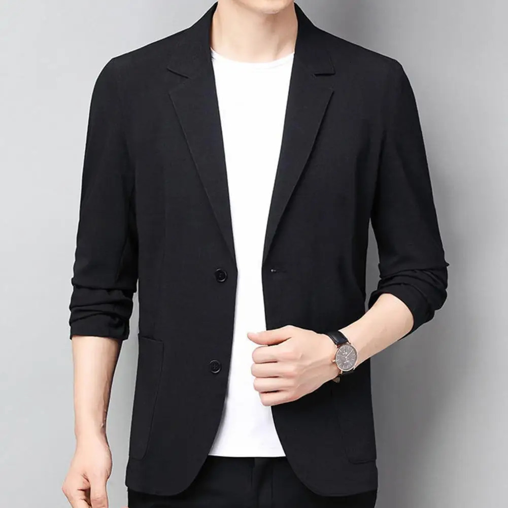 Summer Men Thin Coat Men s Suit Jacket Autumn Linen Solid Color Casual Suit Korean Slim Fit Formal Business Suit Jacket 260306