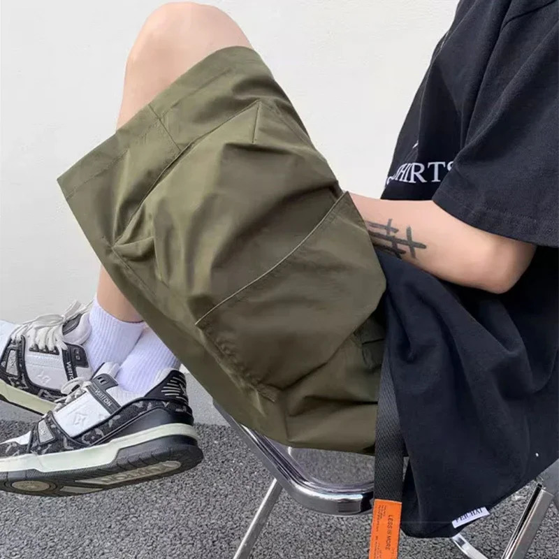 Summer Mens Functional Cargo Shorts Multi-pocket Baggy Gym Short Sweatpants Y2K Streetwear Bermuda shorts Masculina 260306