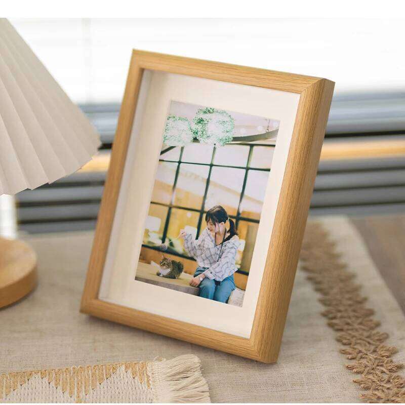 Nordic Wooden Creative Picture Holder Desktop Frame Photo Display Wedding Party Decor Frames Wall Pictures H260306