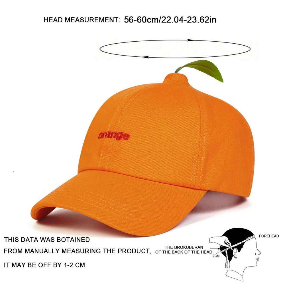 Unisex Orange Letter Embroidery Baseball Caps Spring Autumn Outdoor Adjustable Casual Hats Sunscreen Hat Sports Cap Y260304
