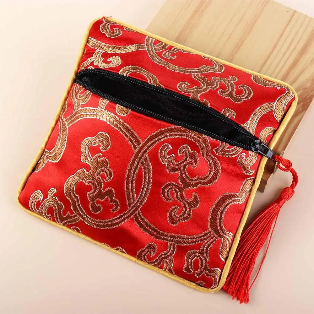 Packaging Zipper Bag Dragon Boat Festival Chinese Style Coin Purse Brocade Pouch Silk Jewelry Organizer Storage 260307