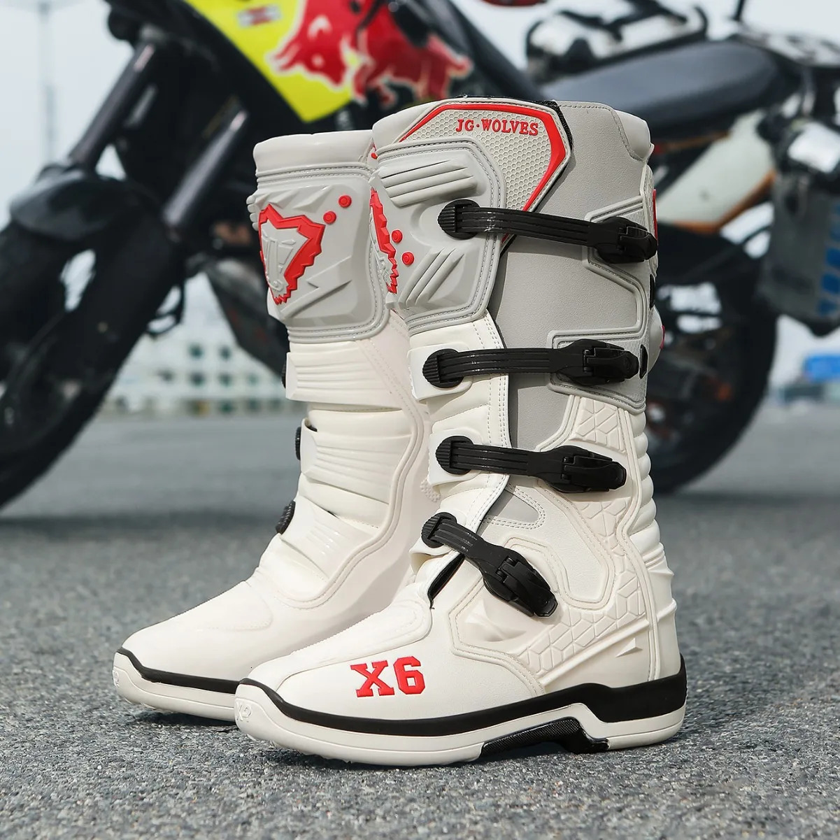 Motorcycle Boot Men Women Riding MidCalf Ankle Protective Shoes Moto Motorbike Equipment Racing Long Boots 260307 - view 4