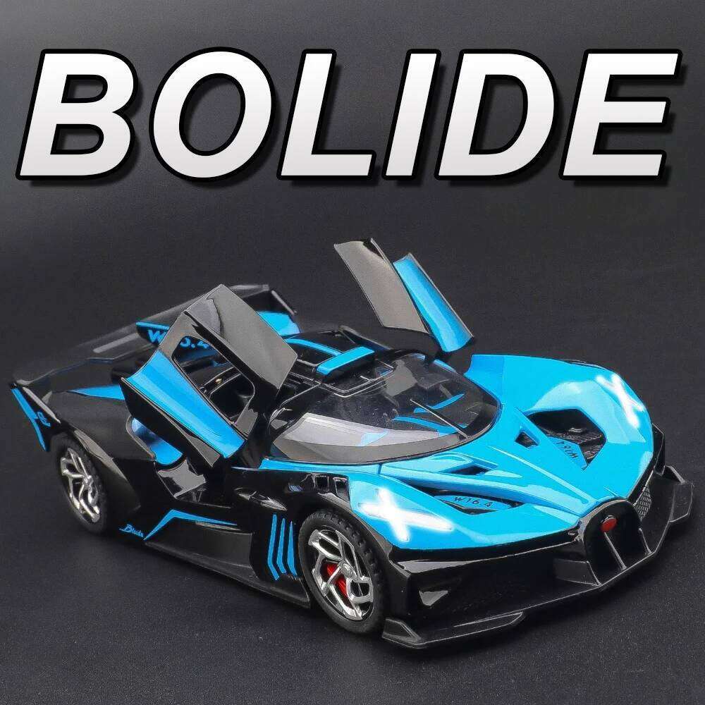 1:32 Scale Bolide DIVO Models Toys Diecast Alloy Car Doors Opened Miniature Vehices Sound Light Pull Back Cars Fashion Ornaments Z260307