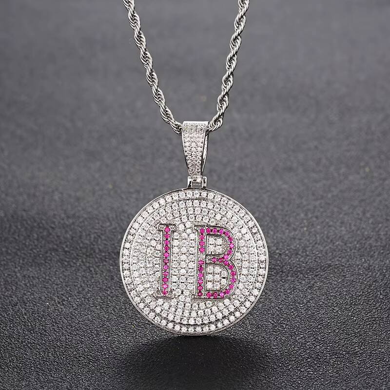 Hip-hop Mens Coin Moissanite Waterproof Luxury 18K Gold-plated Exquisite Jewelry 2026 Rapper 18K Gold-plated Necklace Wholesale
