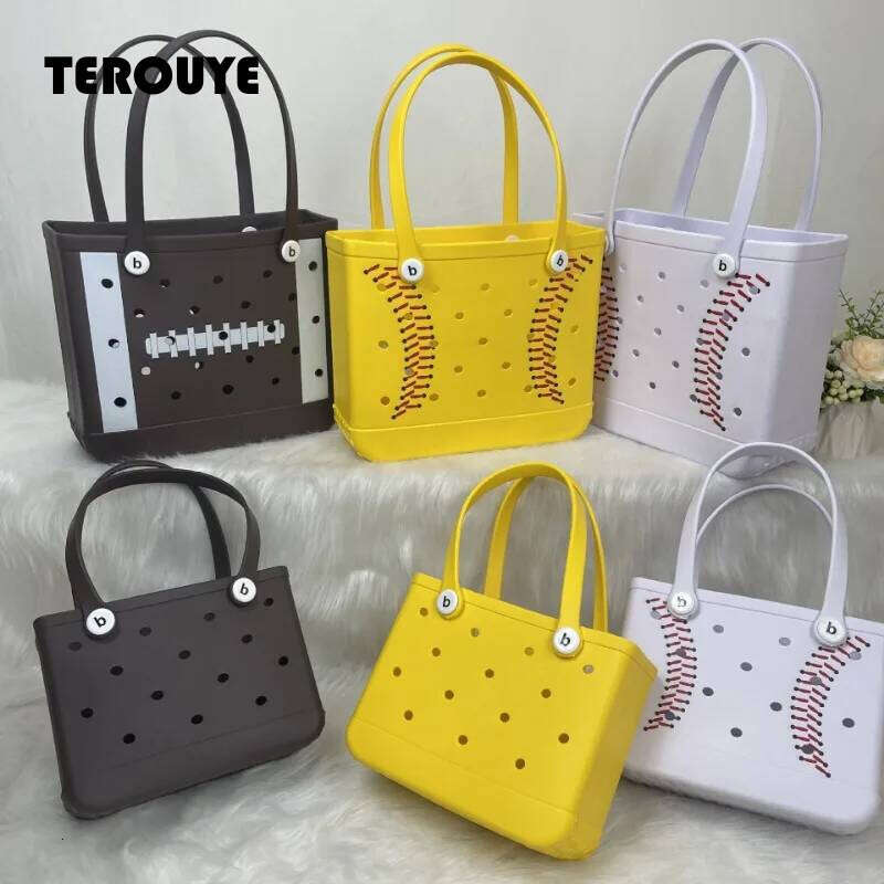 1Pcs EVA Beach Bag Large Capacity Waterproof Mesh Tote Portable Travel Sports Gear Organizer With Wear-Resistant TEROUYE