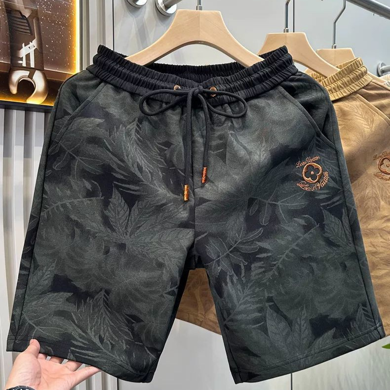 Luxury Brand Designer Clothes European High-End Fashion Heavy Embroidery Casual Sports Plus Size Men's Shorts Trendy Brand 2025 Summer New Five-P
